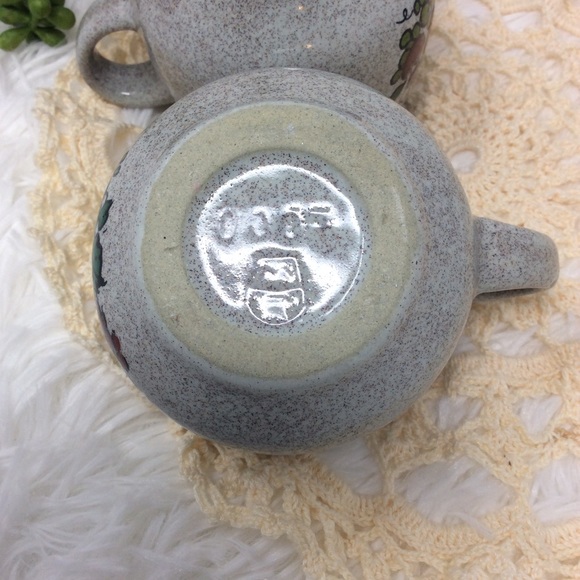 VINTAGE 70’s Glazed Pottery Mug Set - Picture 7 of 12